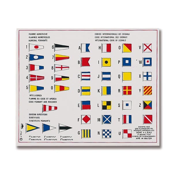 STICKER 17X13CM CODE FLAGS | Gauci Borda - Marine | Hardware | Flags