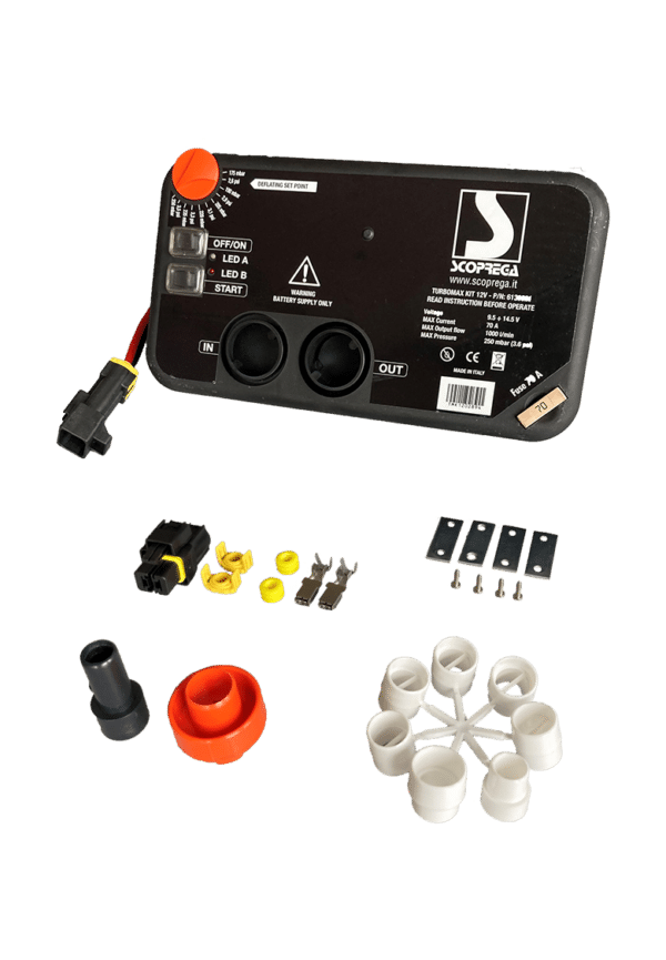 INFLATOR ELECTRIC TURBO MAX KIT 12V 1000 L/M