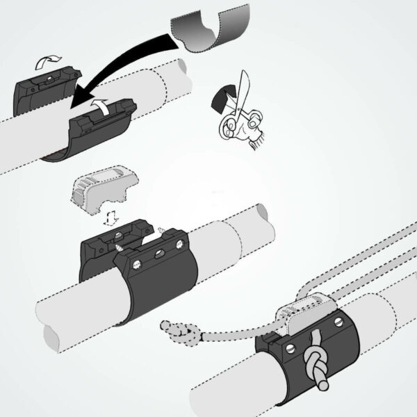 CLAM CLEAT BOOM CLAMP NYLON 103-105MM