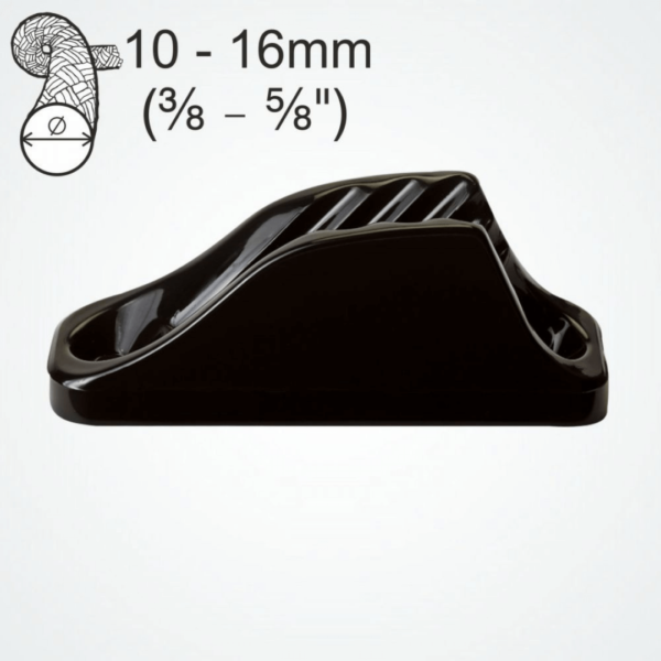 CLAM-CLEAT-MAJOR-BLACK-10-16MM-CL205