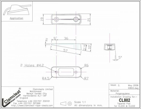 CLAM PAD TAPERED FOR CL204 & CL222 - Image 2