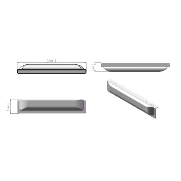 FENDER PONTOON STRAIGHT WHITE 50X10CM - Image 2