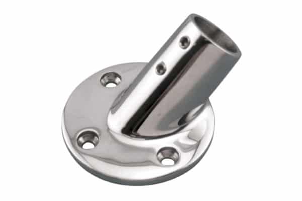 BASE ROUND 45 DEG S/S 1'' 3-HOLE