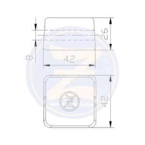 GAUCI BORDA ANODE CUBE 42X42MM OMCJOHNSONEVINRUDE PLAN