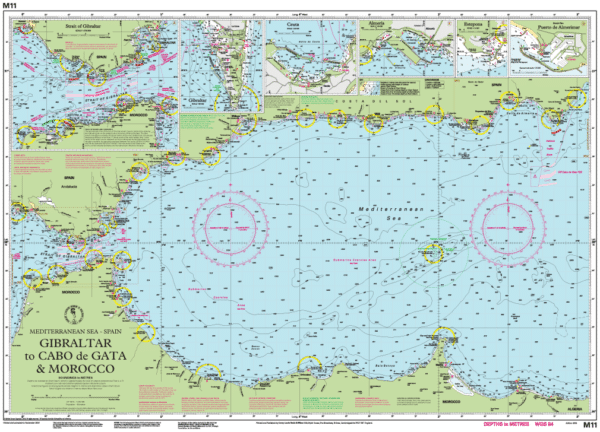 IMRAY CHART M11 GIBRALTAR GATA & MOROCCO - Image 2