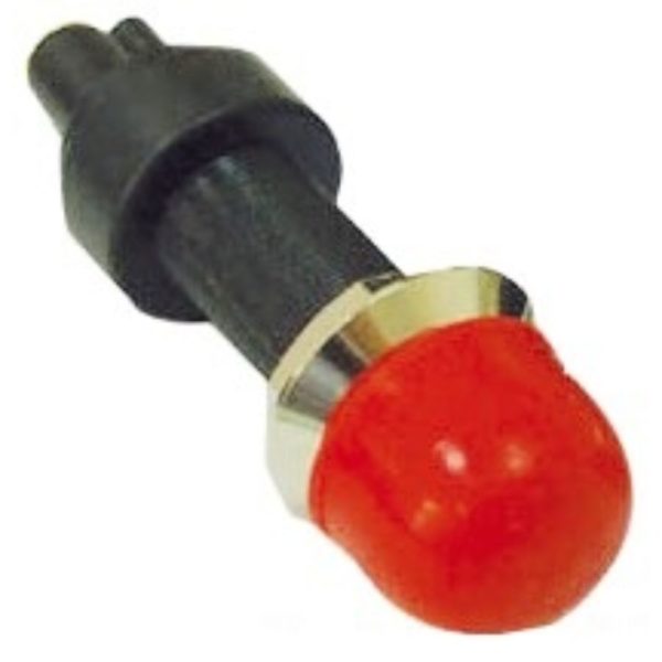 SWITCH PUSH-BUTTON NYL/BRS RED