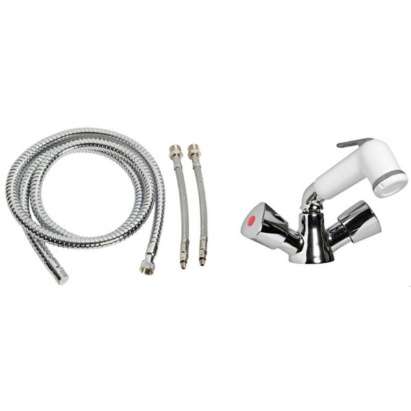 MIXER TAP HOT/COLD BCP W/SHOWER & HOSE