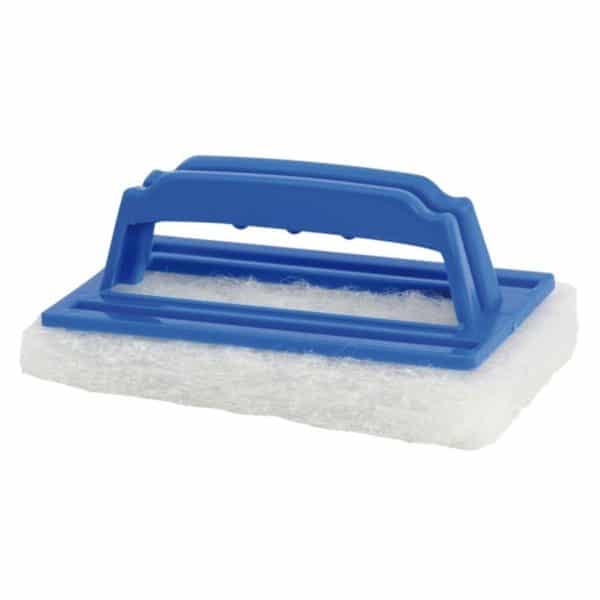 SCRUBBER W/HANDLE ORANGE ABRASIVE