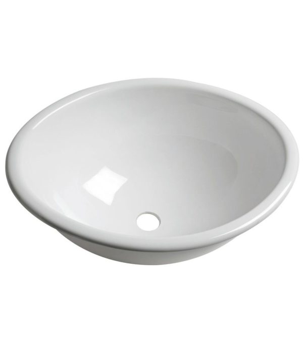 SINK PLEXIGLASS WHITE 37X29X15CM OVAL