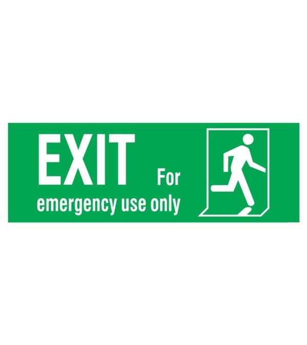 SIGN FS EXIT EMERGENCY MAN-RIGHT 30X10CM