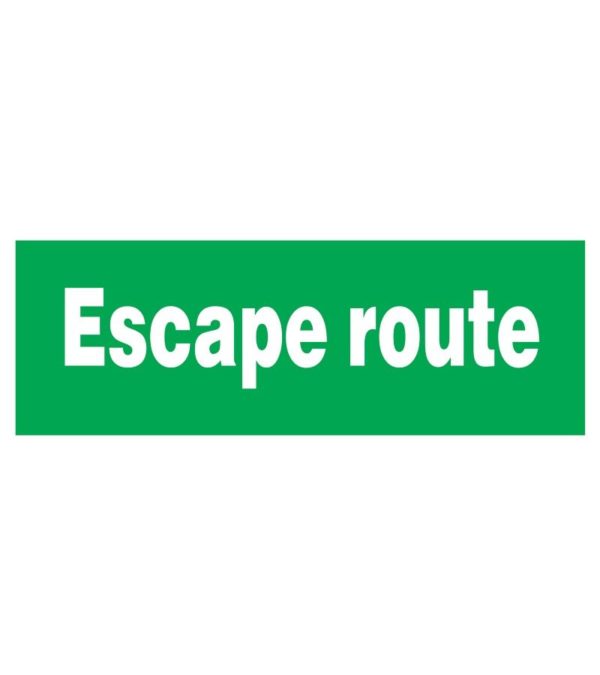SIGN FS ESCAPE ROUTE 30X10CM