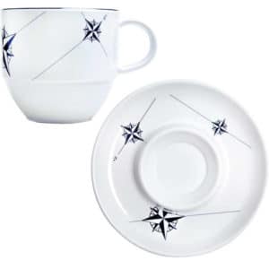 TEA CUP + SAUCER SET NORTH WIND (X6) MB