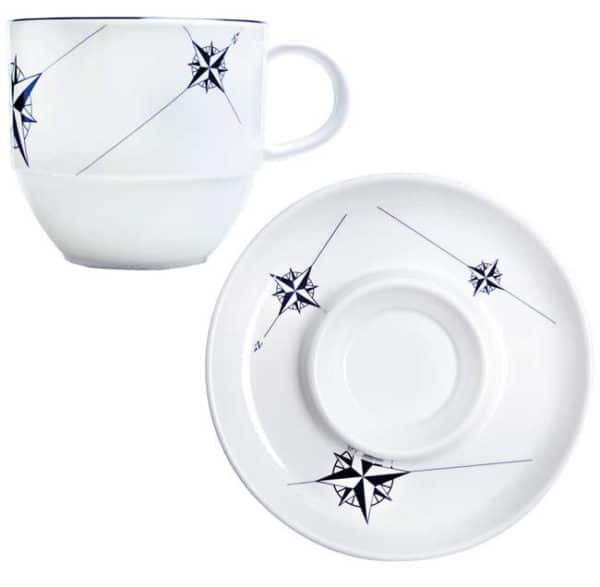TEA CUP + SAUCER SET NORTH WIND (X6) MB