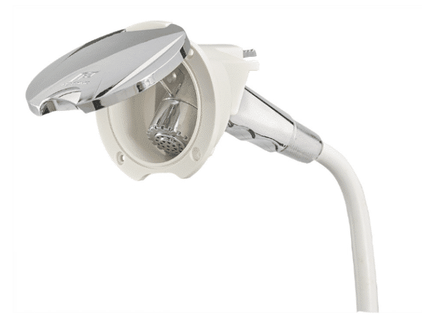 SHOWER SET+3M PIPE  WHT/WHT PLASTIC HEAD