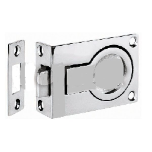 LATCH FLUSH W/PULL-RING S/S 57X40MM