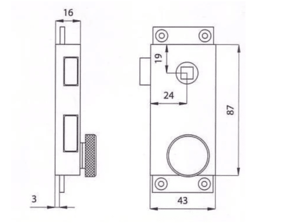 LOCKXRIM + INSIDE KNOB BRASS C/P - Image 2
