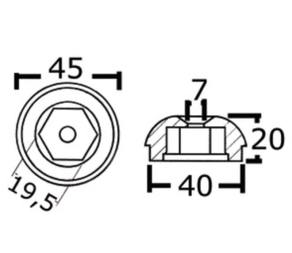 ANODE FOR BOW-PROP SIDE-POWER 71190A - Image 2