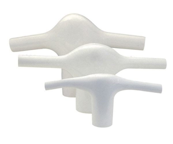 SPREADER BOOTS ROUND PVC WHITE 12MM PAIR