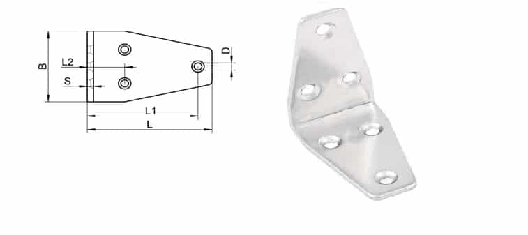 BRACKET CORNER STAINLESS STEEL 90DEG HD | Gauci Borda - Marine ...