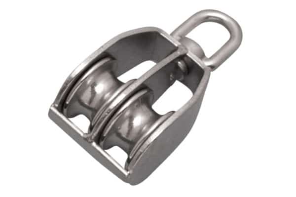BLOCK DOUBLE W/SWIVEL S/S