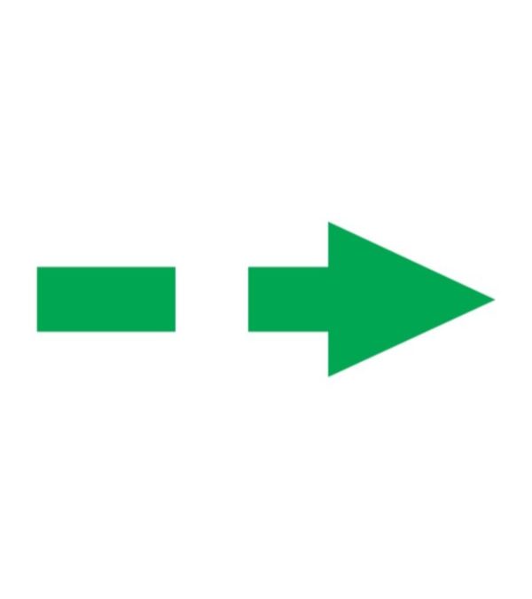 SIGN FS SECONDARY MEANS ARROW  5X 5CM