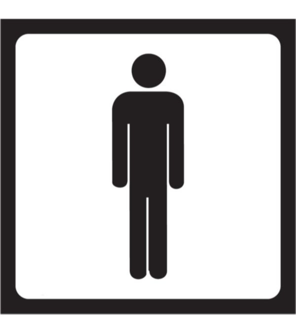 SIGN VS TOILETS MEN 15X15CM