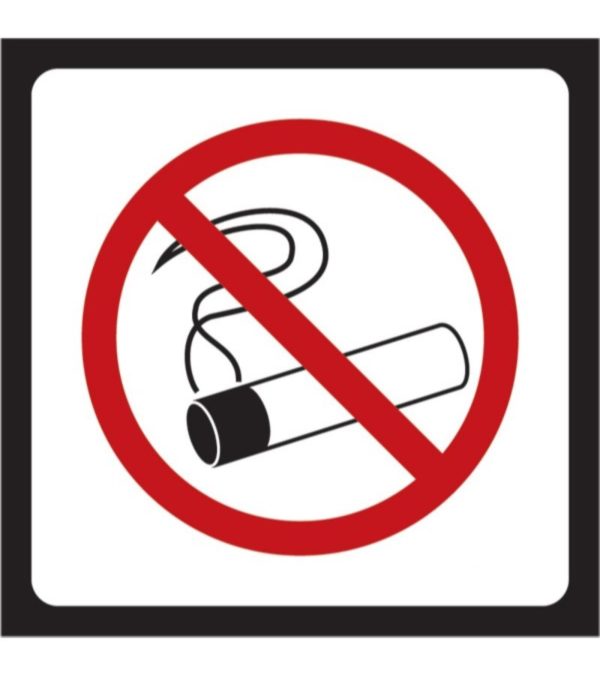 SIGN VS NO SMOKING W/O WORDS 15X15CM
