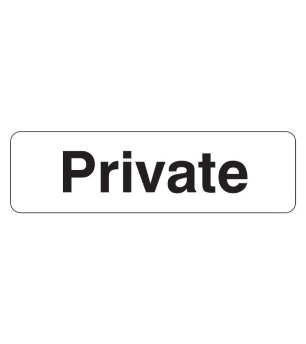 SIGN VS PRIVATE 30X10CM