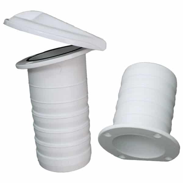 THRU HULL W/FLAP WHT L.150MM HOSE:79MM