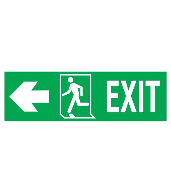 SIGN FS EXIT/MAN/ARROW-LEFT
