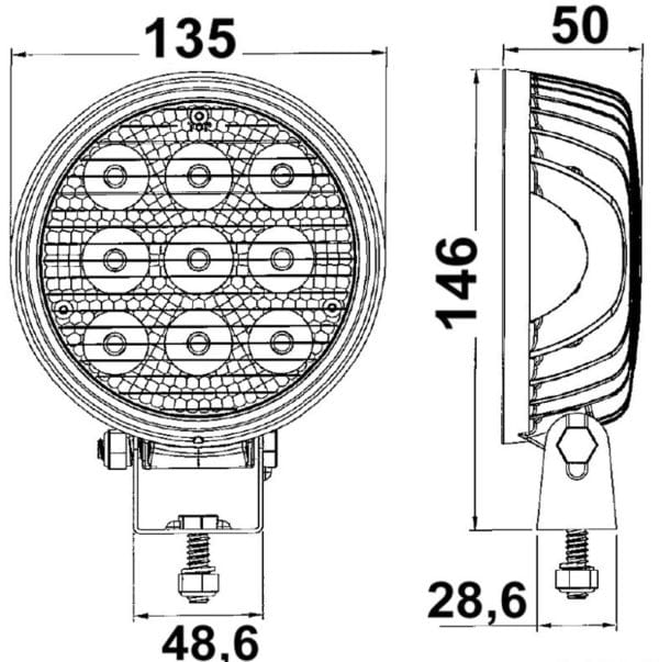 LIGHT HIGT BEAM LED S/S BRACKET - Image 4