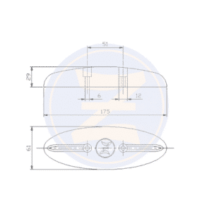 GAUCI BORDA ANODE FISH BOLT-ON 50MM 2-HOLE 1000G