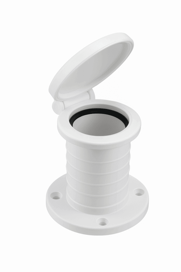THRU HULL W/FLAP WHT L.150MM HOSE:79MM