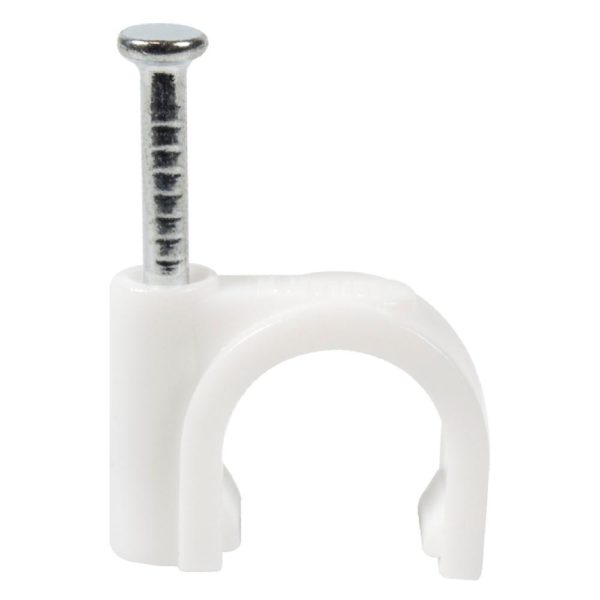 CABLE CLIPS RKK WHITE (X100)