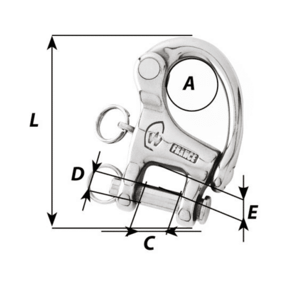 SNAP SHACKLE CLEVIS-PIN S/S - Image 2
