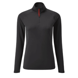 GILL POLO L/S UV TECH ZIP WOMEN CHARC.12