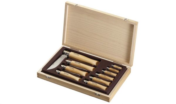 OPINEL BOX OF 10 TRADITION S/S KNIVES