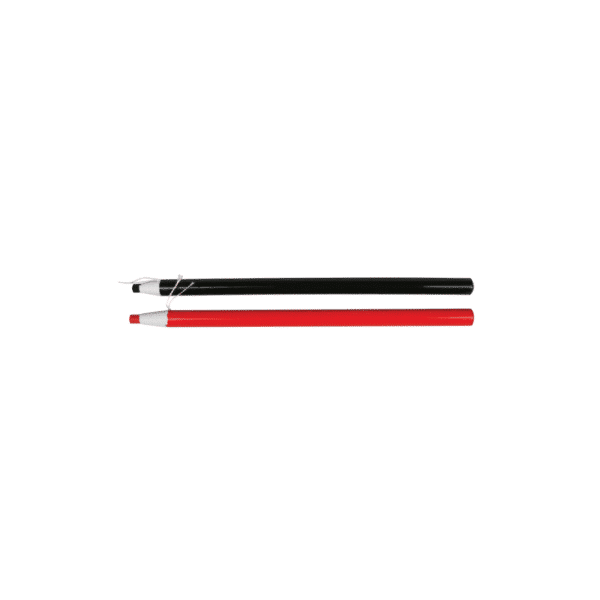 PENCILS-18CM-2-PC-REDBLK-GLASS-MARKING-HARDY
