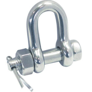 D SHACKLE & NUT STAINLESS STEEL 316