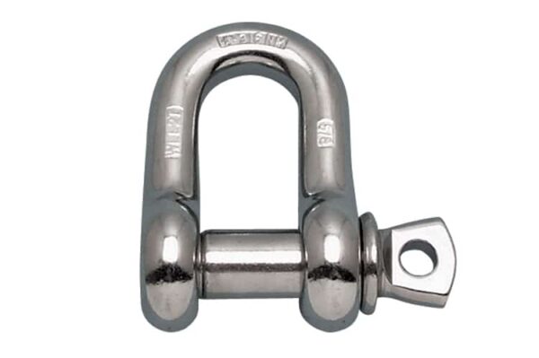 SHACKLE DEE & NUT S/S 316