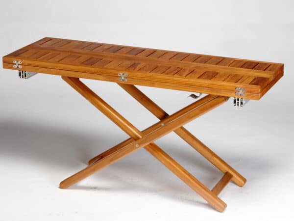 TEAK TABLE W/WINGS 120X40/80CM - Image 2