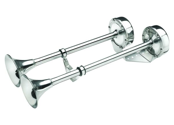 HORN ELECT S/S TRUMPET 12V DOUBLE 465MM