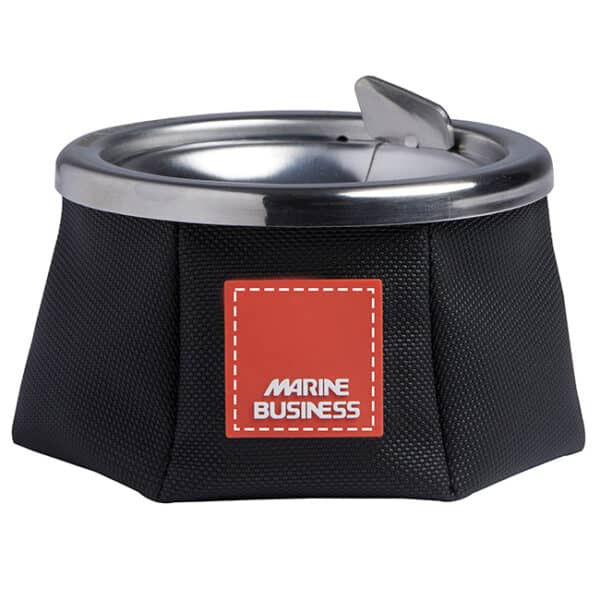 ASHTRAY HEAVY SAIL S/S BLACK