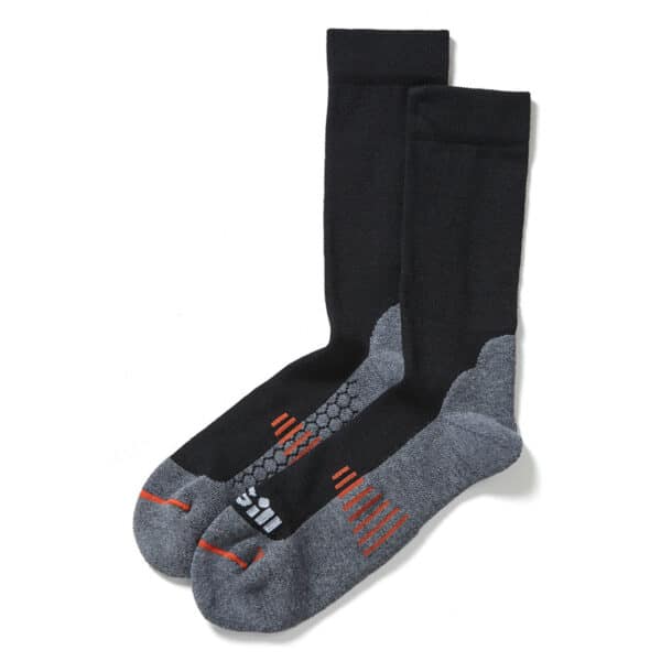 SOCKS MIDWEIGHT BLACK MED