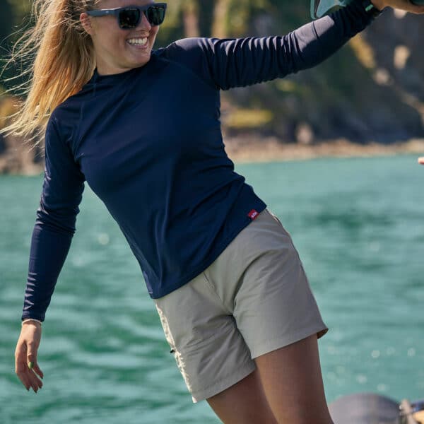 T-SHIRT L/S UV-TEC WOMEN NAVY - Image 2