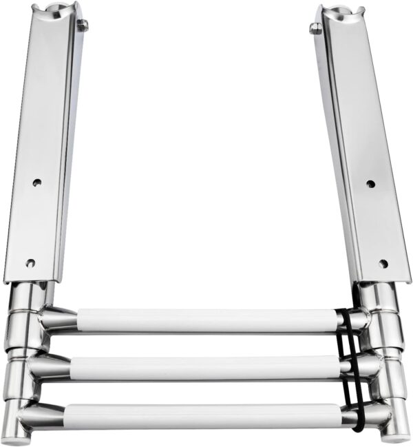 LADDER TELESCOPIC OVER PLATFORM 3-STEP WHITE - Image 2