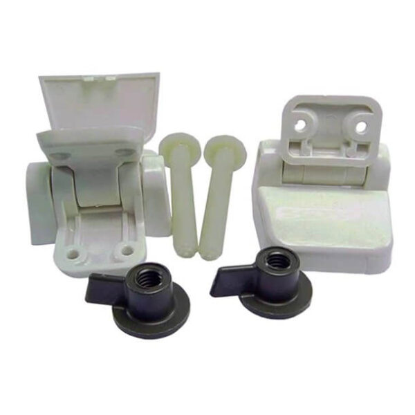 WC HINGE SET X WOOD SEAT/LID-LRG